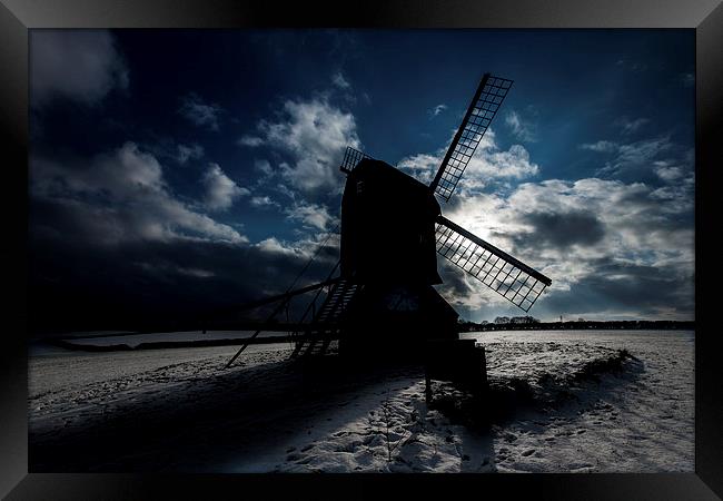  Winter Windmill Framed Print by Andy Bennette