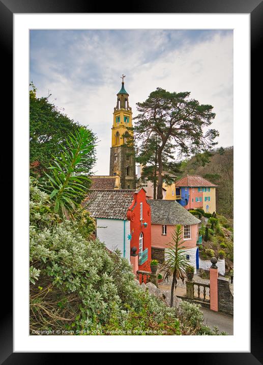 Portmeirion Clock Tower  Framed Mounted Print by Kevin Smith