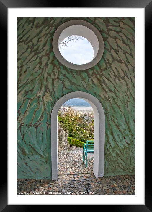 Portmeirion,through the arch. Framed Mounted Print by Kevin Smith