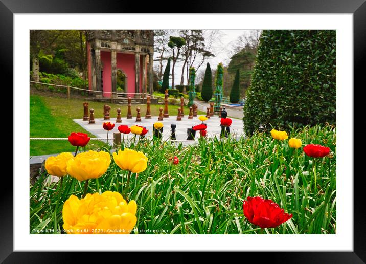 portmeirion gardens Framed Mounted Print by Kevin Smith