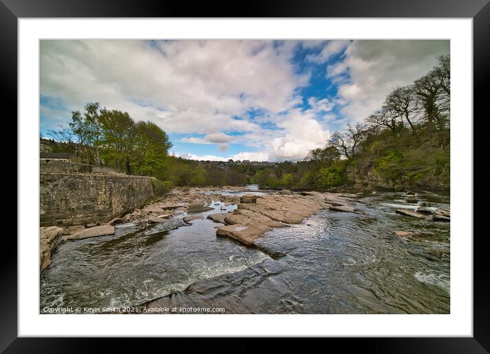 Richmond Falls Yorkshire Framed Mounted Print by Kevin Smith