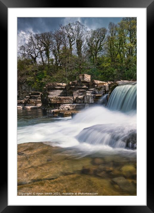 Richmond Falls Yorkshire Framed Mounted Print by Kevin Smith