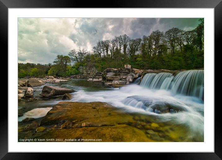 Richmond Falls Yorkshire Framed Mounted Print by Kevin Smith
