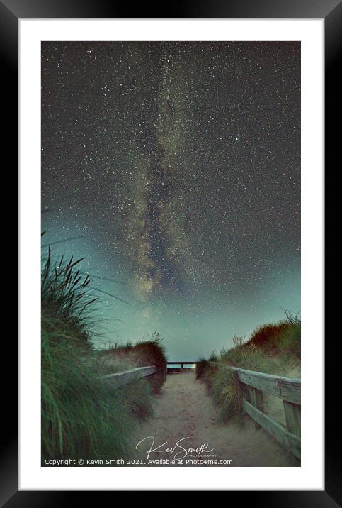 newborough Beach Boardwalk Framed Mounted Print by Kevin Smith