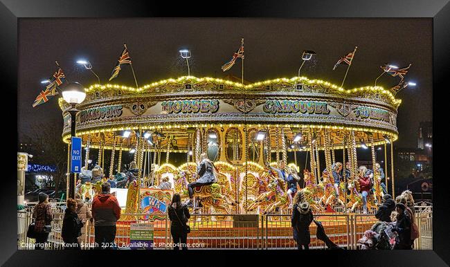 Carousel ride Albert Dock Framed Print by Kevin Smith