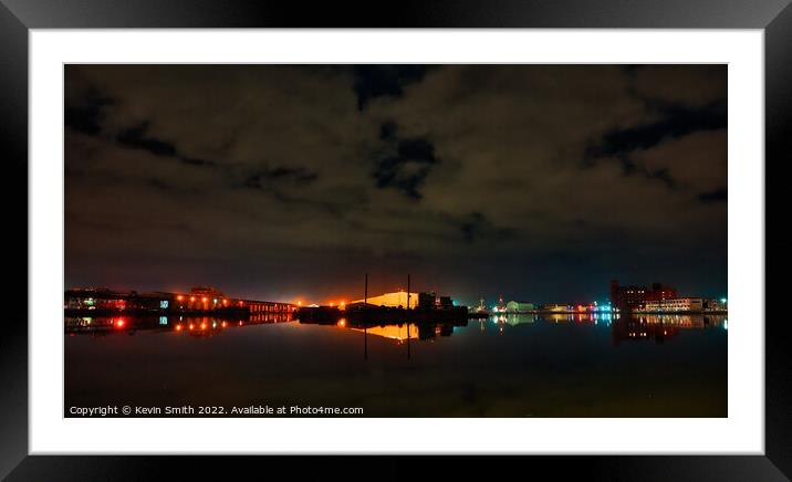 Birkenhead Docks Reflections Framed Mounted Print by Kevin Smith