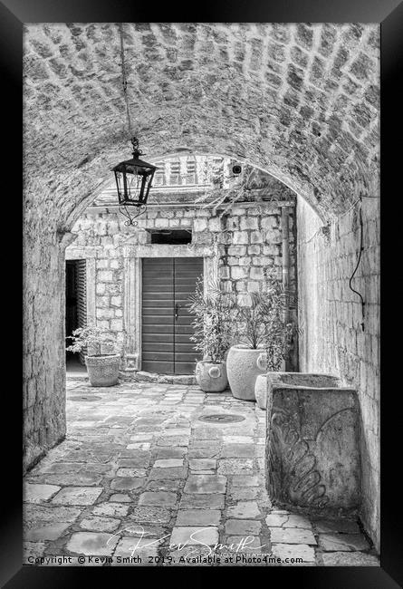 Archway in Kotor Town Montenegro Framed Print by Kevin Smith