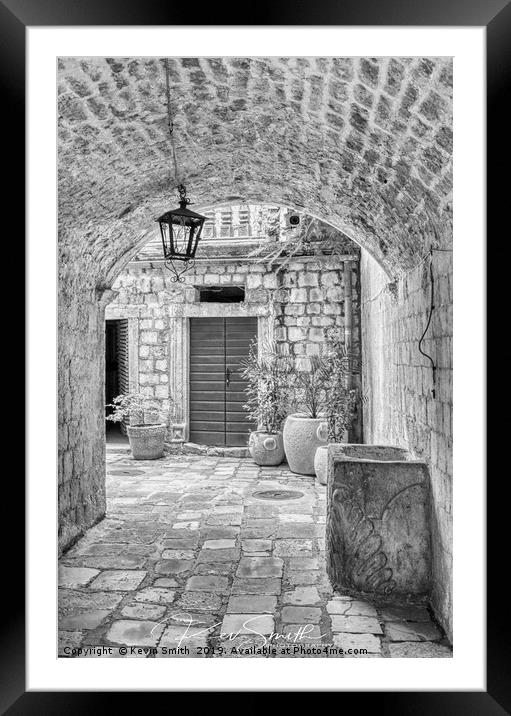Archway in Kotor Town Montenegro Framed Mounted Print by Kevin Smith