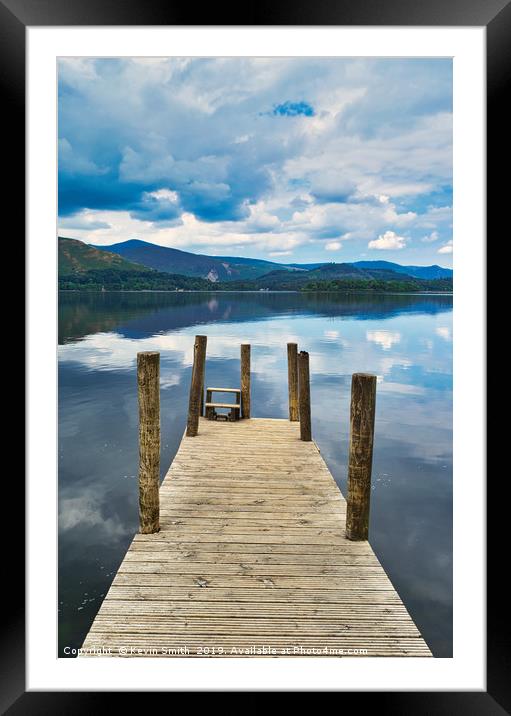 Hawes End Jetty Kitchen Bay Derwentwater Framed Mounted Print by Kevin Smith