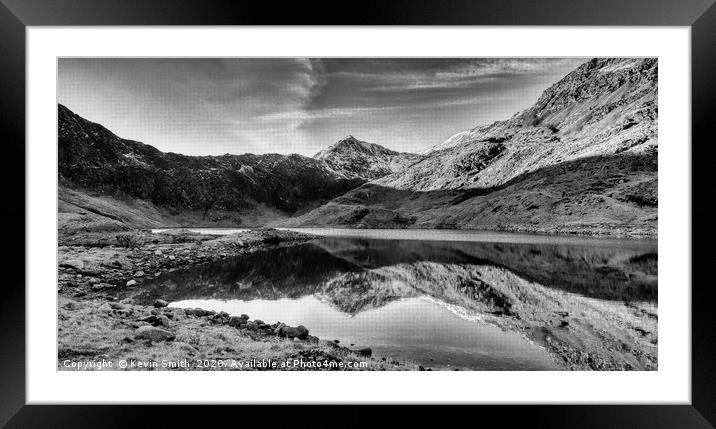 Snowdon and Llyn Llydaw Framed Mounted Print by Kevin Smith