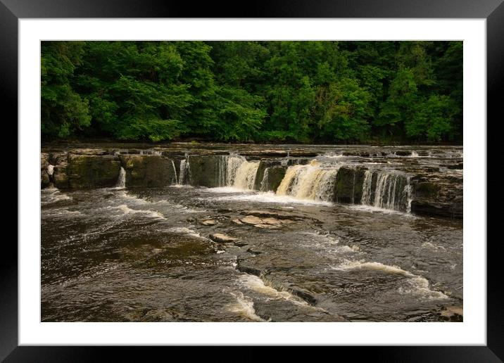 Aysgarth Falls near Leyburn in Yorkshire Framed Mounted Print by Kevin Smith
