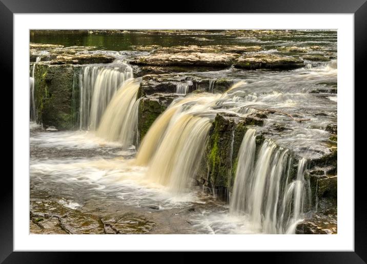 Aysgarth falls near Leyburn in Yorkshire Framed Mounted Print by Kevin Smith