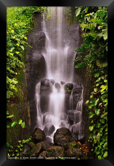 Tropical Waterfall Framed Print by Kevin Smith