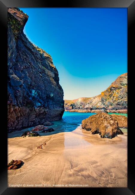 Kynance Cove Cornwall Framed Print by Kevin Smith
