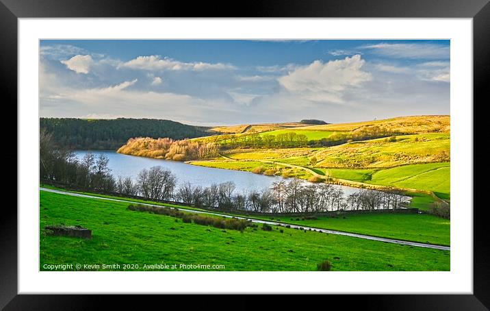Ogden Reservoir near Littleborough, Rochdale Framed Mounted Print by Kevin Smith