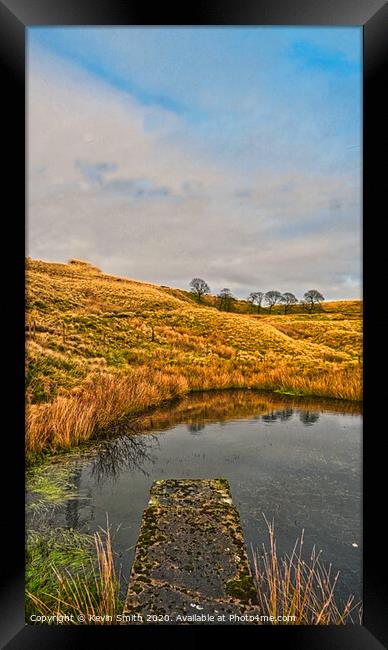 Ogden Reservoir hillside Framed Print by Kevin Smith