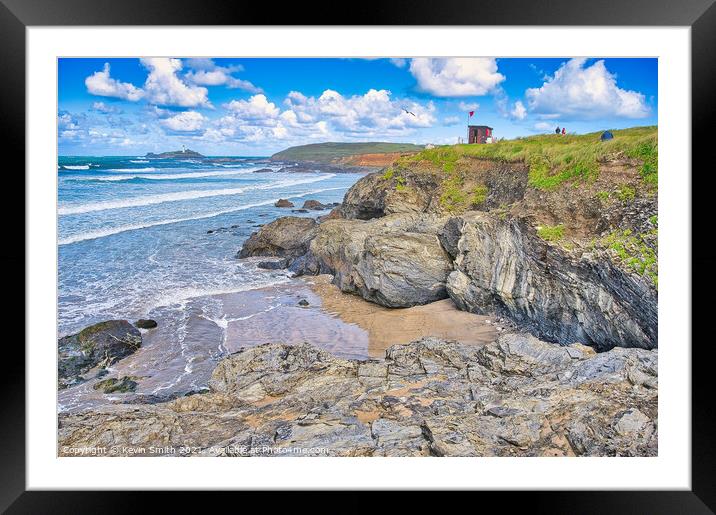 Hayle Beach Framed Mounted Print by Kevin Smith