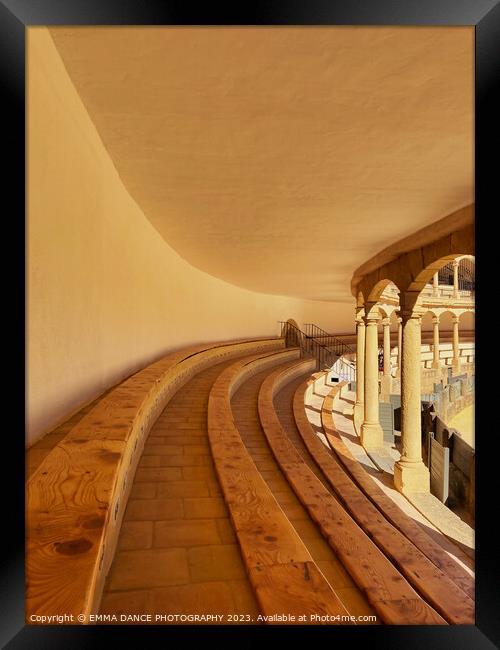 The Plaza de Toros, Ronda Framed Print by EMMA DANCE PHOTOGRAPHY