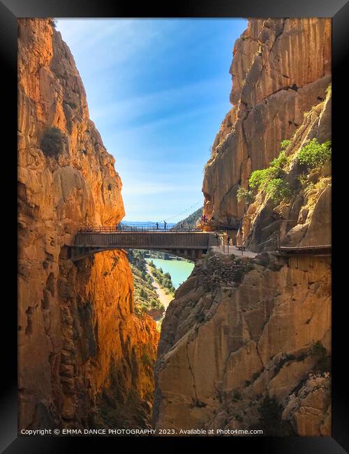 Caminito Del Rey, Spain Framed Print by EMMA DANCE PHOTOGRAPHY