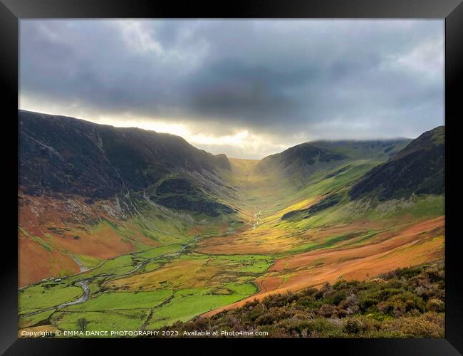 Views across the Newlands Valley Framed Print by EMMA DANCE PHOTOGRAPHY