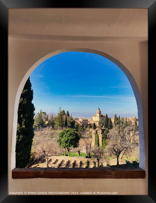 The Gardens of the Alhambra Palace, Granada, Spain Framed Print by EMMA DANCE PHOTOGRAPHY