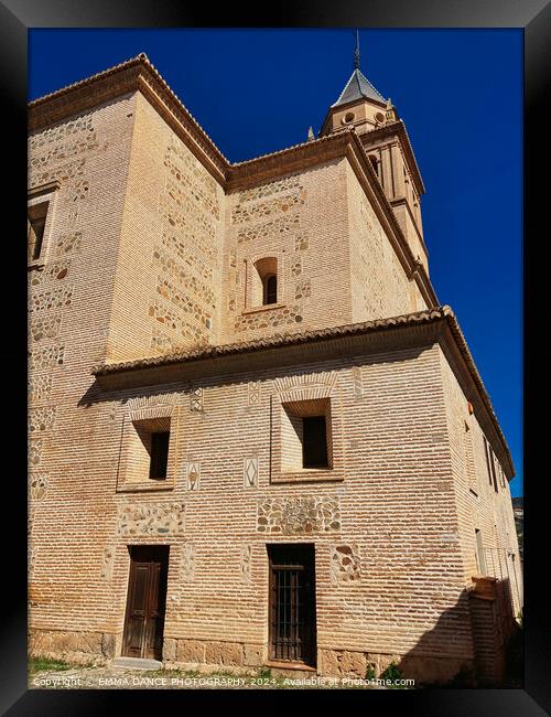 The Architecture of the Alhambra Palace, Granada, Spain Framed Print by EMMA DANCE PHOTOGRAPHY