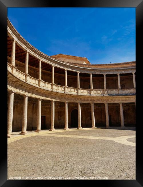 The Charles V Palace in the Alhambra Palace, Granada, Spain Framed Print by EMMA DANCE PHOTOGRAPHY