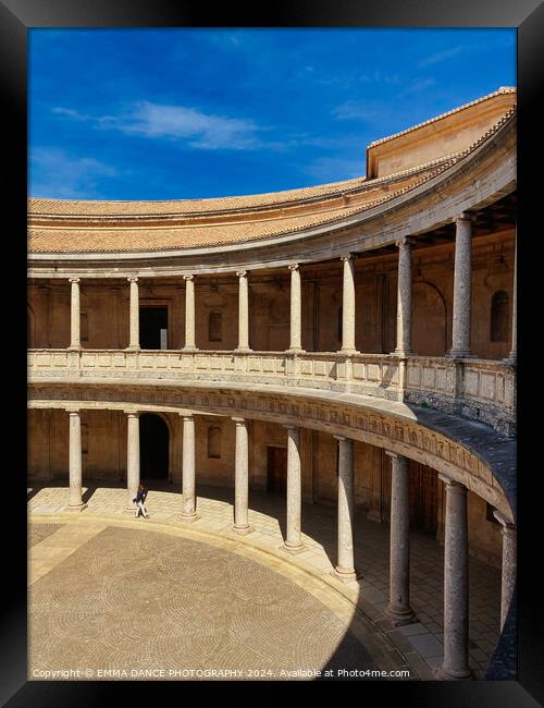 The Charles V Palace in the Alhambra Palace, Granada, Spain Framed Print by EMMA DANCE PHOTOGRAPHY