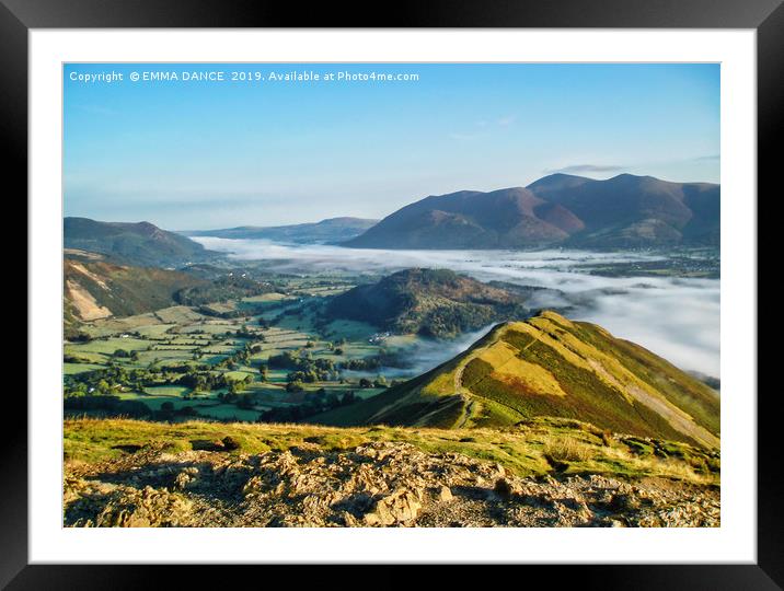 Early morning on Cat Bells, Lake District Framed Mounted Print by EMMA DANCE PHOTOGRAPHY