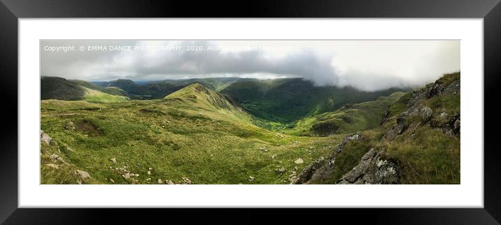 Views across Hartsop Crag Framed Mounted Print by EMMA DANCE PHOTOGRAPHY