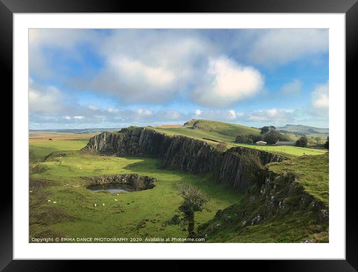 Walltown Crag, Hadrian's Wall, Northumberland Framed Mounted Print by EMMA DANCE PHOTOGRAPHY