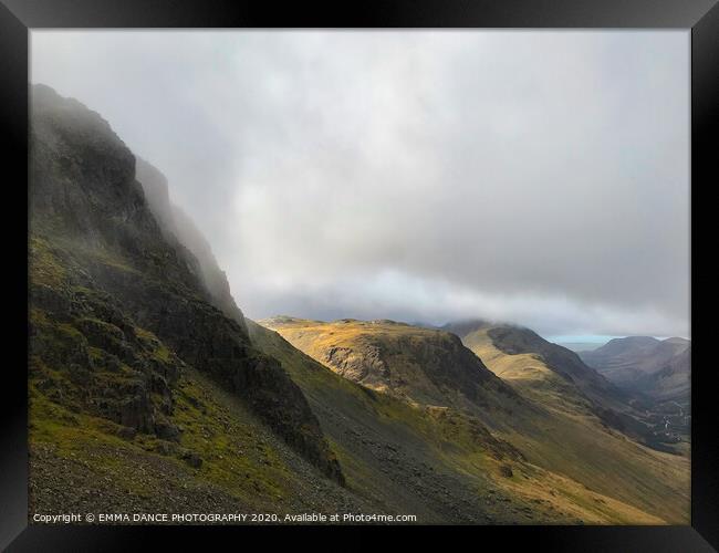 Descent from Great Gable, Lake District Framed Print by EMMA DANCE PHOTOGRAPHY