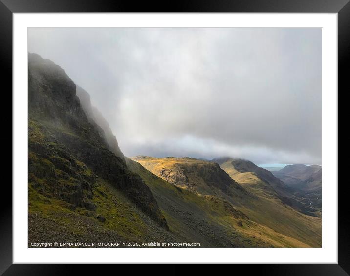 Descent from Great Gable, Lake District Framed Mounted Print by EMMA DANCE PHOTOGRAPHY