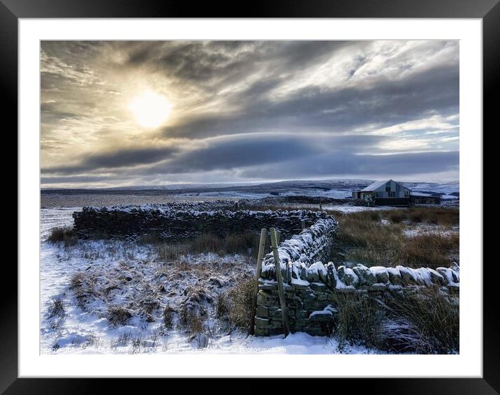 The hills above Stanhope in Weardale Framed Mounted Print by EMMA DANCE PHOTOGRAPHY