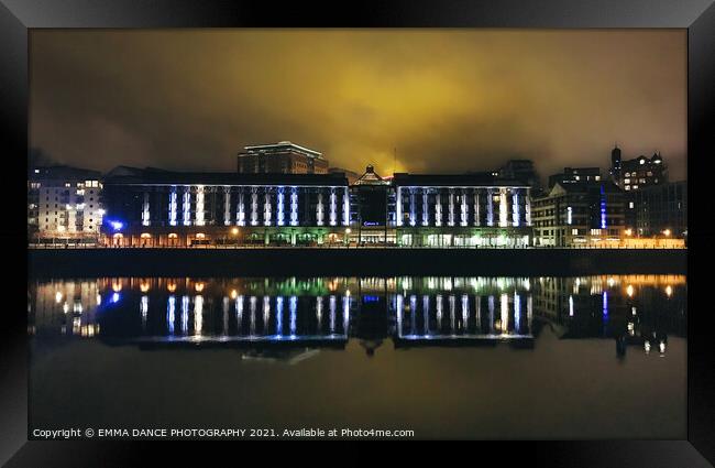 Reflections on the River Tyne Framed Print by EMMA DANCE PHOTOGRAPHY