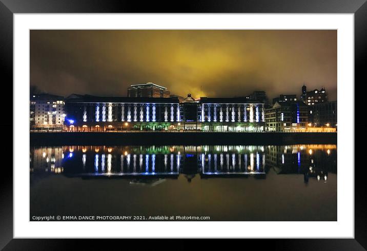 Reflections on the River Tyne Framed Mounted Print by EMMA DANCE PHOTOGRAPHY