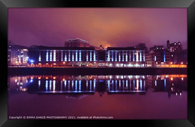 Reflections on the River Tyne Framed Print by EMMA DANCE PHOTOGRAPHY