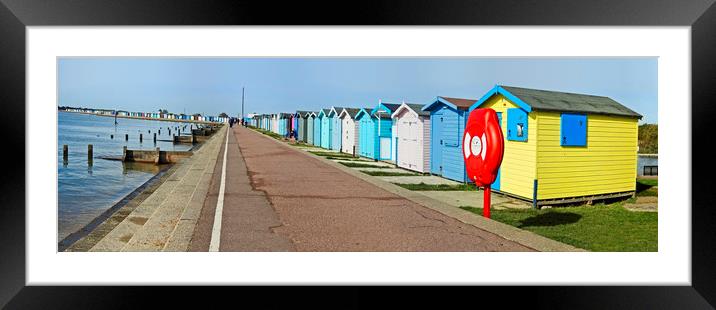           Brightlingsea Beach huts Framed Mounted Print by Paul Cooper