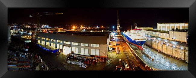 Falmouth Docks at night Framed Print by Paul Cooper