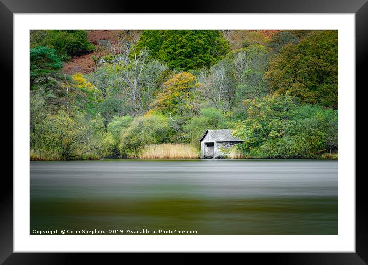 Boat House, Rydal Water, Lake District, Cumbria Framed Mounted Print by Colin Shepherd