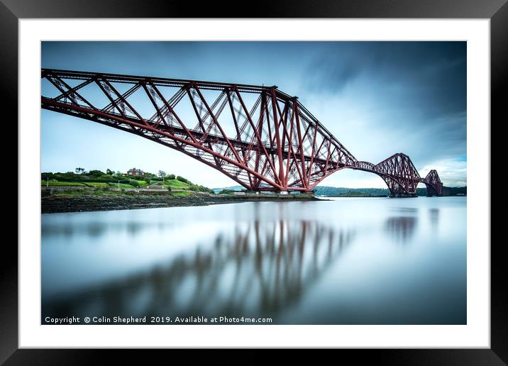 Forth Bridge Reflections Framed Mounted Print by Colin Shepherd