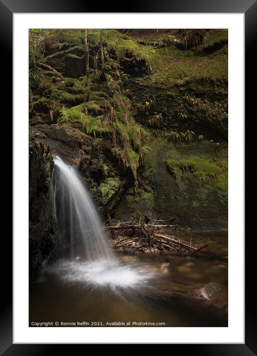 Waterfall Chute Framed Mounted Print by Ronnie Reffin
