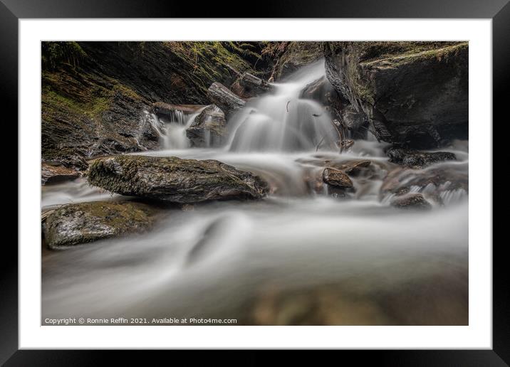 Downstream Framed Mounted Print by Ronnie Reffin