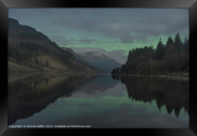 Loch Eck Aurora Framed Print by Ronnie Reffin