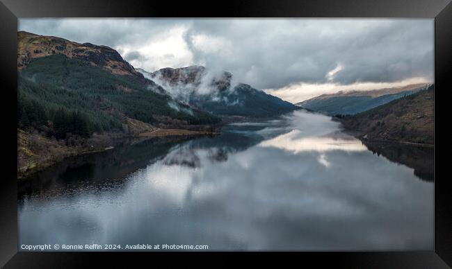 Loch Eck Clouds Framed Print by Ronnie Reffin