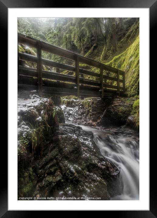 Pucks Glen In The Snow Framed Mounted Print by Ronnie Reffin