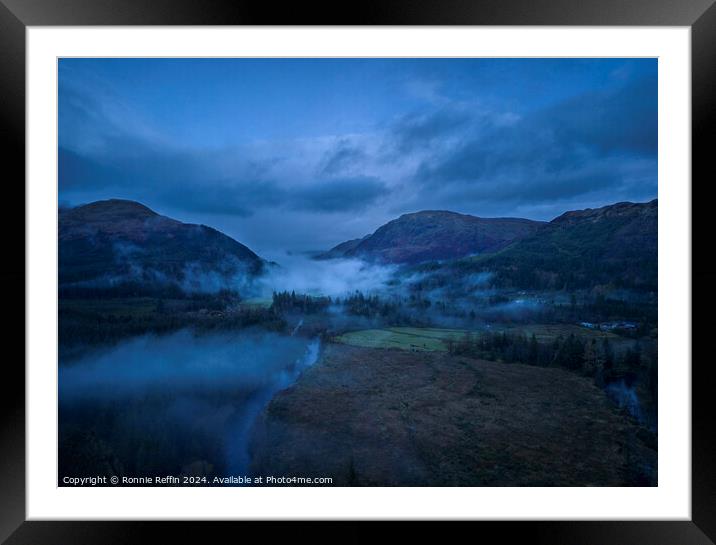 Above Glen Massan Looking Towards Loch Eck Framed Mounted Print by Ronnie Reffin