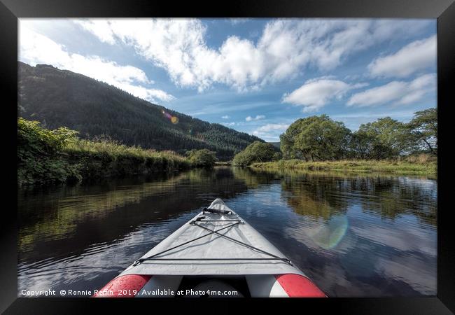 Kayaking On The Cur Framed Print by Ronnie Reffin