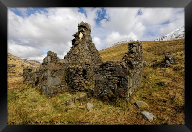 Ruined Croft Framed Print by Ronnie Reffin