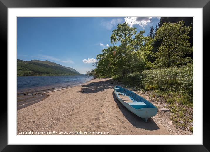 Beached Boat Framed Mounted Print by Ronnie Reffin